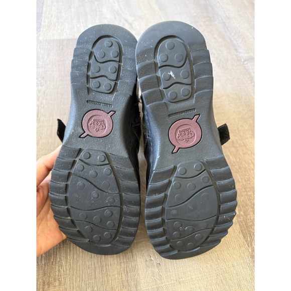 Born Womens Size 8M Black Leather Moto Biker Ankle Boots Double Buckle Side Zip - Picture 6 of 12